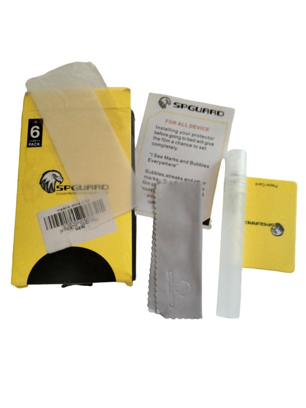 Spguard 6 Clear Protective Film for Smart Watch Fitness Tracker  Transparent